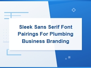 Sleek Sans Serif Font Pairings for Modern Plumbing Business Branding